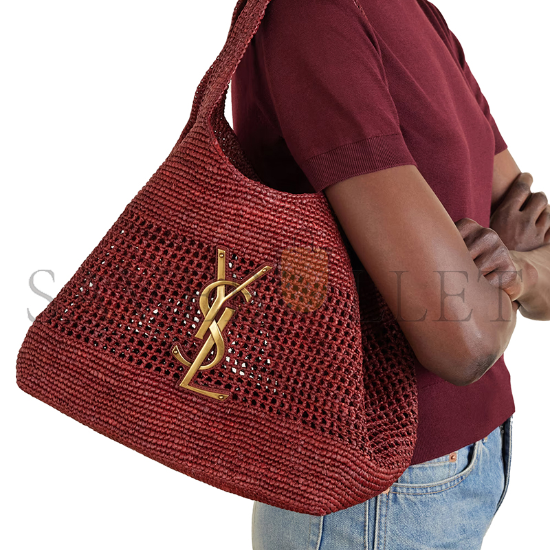 YSL ICARE MEDIUM IN RAFFIA 868748 (31*28*15cm)